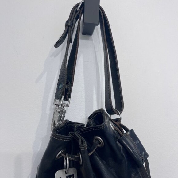 Vintage 90s Rugby NorthAmerica Luxury Thick bucket bag black - Picture 5 of 15
